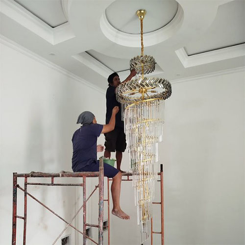 Jasa cuci servis bongkar pasang lampu kristal hias JABODETABEK (10) Jasa cuci servis bongkar pasang lampu kristal hias JABODETABEK (10)