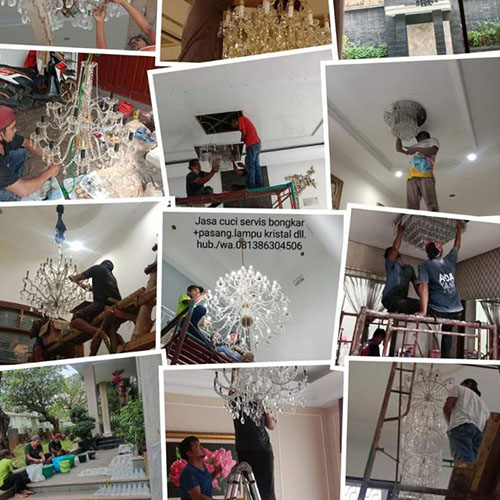 Jasa cuci servis bongkar pasang lampu kristal hias JABODETABEK (28) Jasa cuci servis bongkar pasang lampu kristal hias JABODETABEK (28)